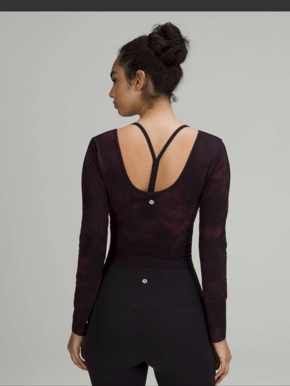 Lululemon Align Long Sleeve Shirt Diamond Dye Cassis Black